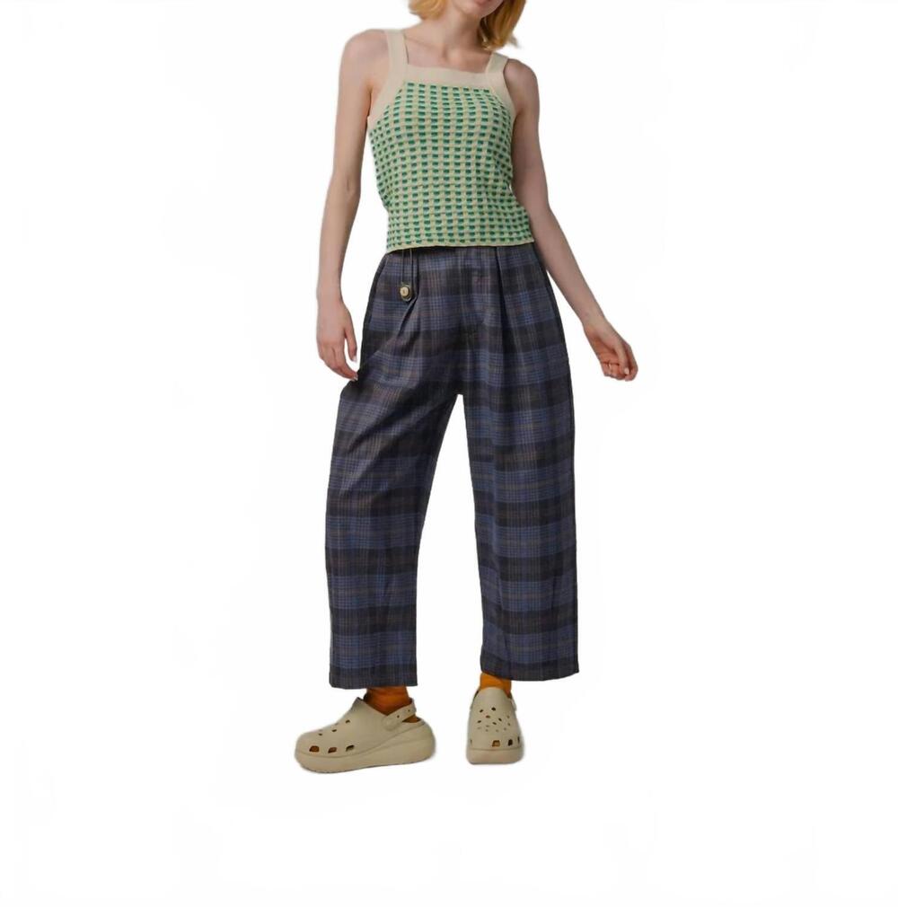 NEW DEGEN stitchy grid tank top in grass
